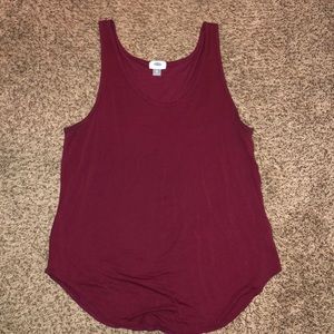 Maroon Scoop neck Tank